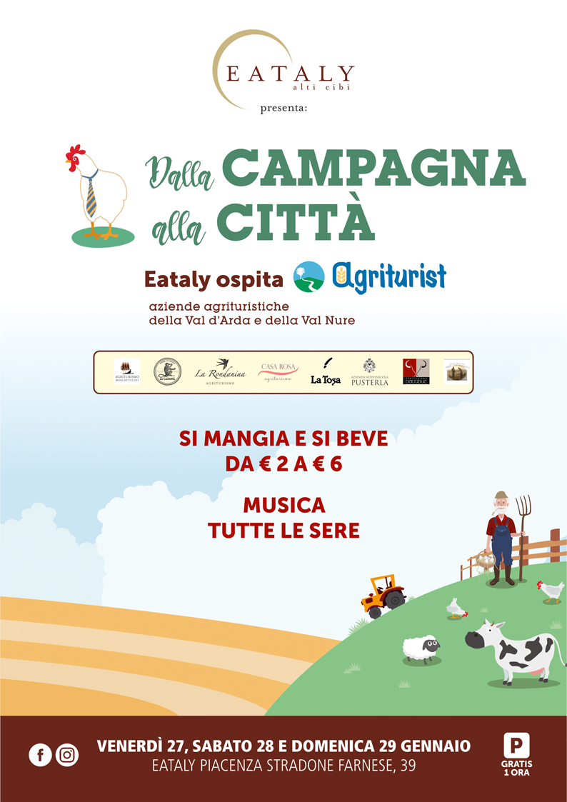 A4 dalla campagna in città 27 28 29 gennaio